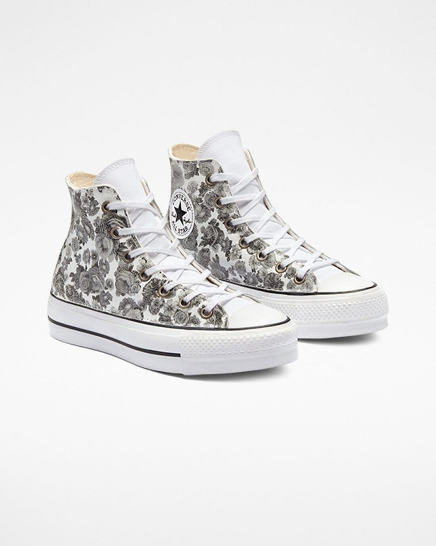 Zapatos Plataforma Converse Chuck Taylor All Star Lift LTD Floral Altas Mujer Flores | PE 2078L4